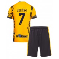 Camiseta Inter Milan Piotr Zielinski #7 Tercera Equipación para niños 2024-25 manga corta (+ pantalones cortos)